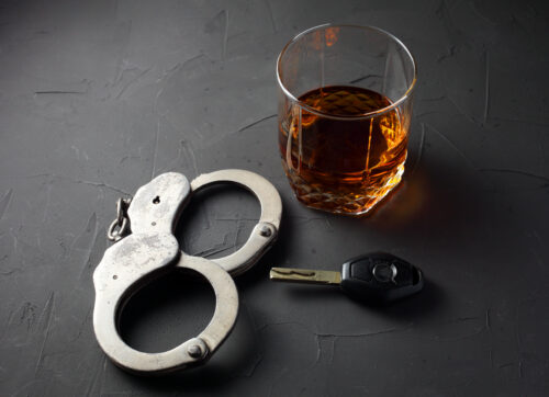 handcuffs alcohol car keys