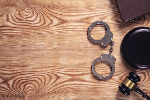 handcuffs gavel